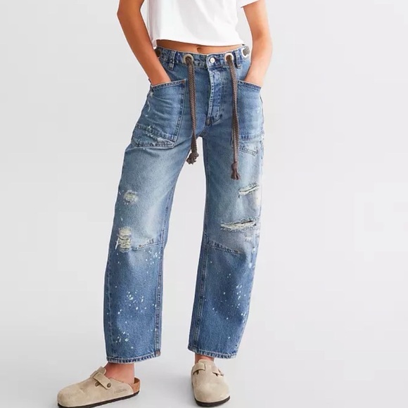 Free People Denim - Free People Moxie Barrel Jean -Calypso sz26